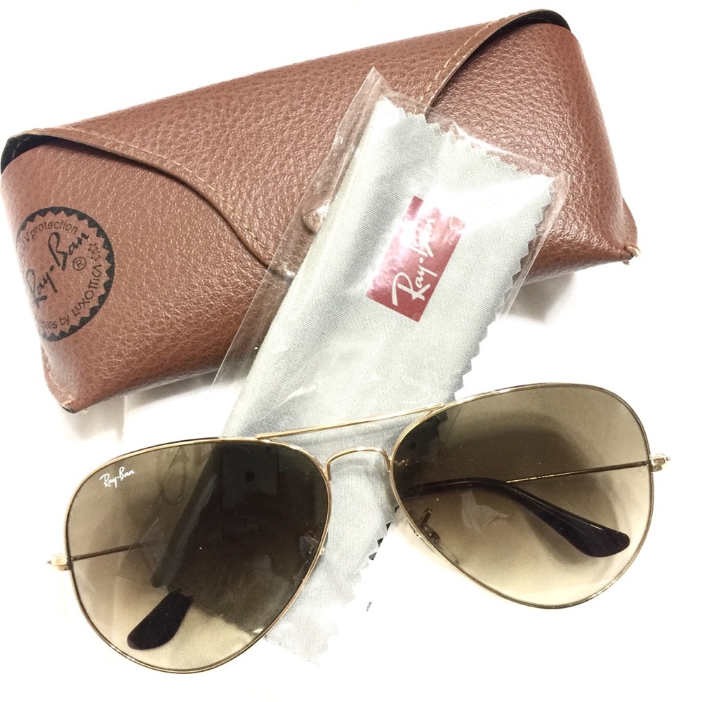 Ray-Ban Aviators Brown Large Frames